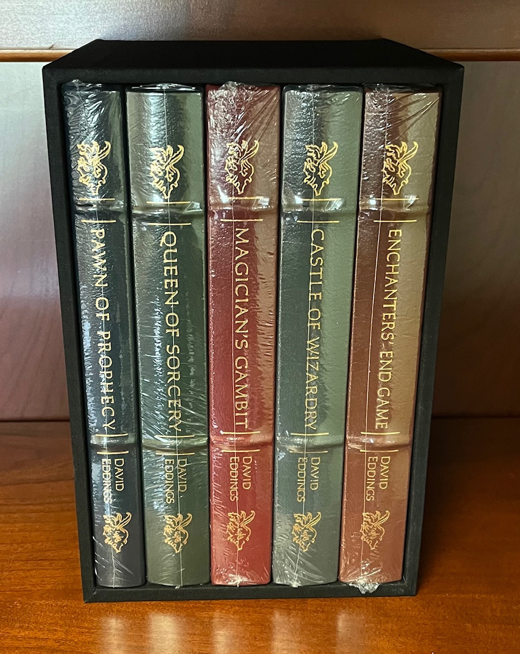 David Eddings "The Belgariad" Signed Limited Edition, 5 Volume Complete Matching Set w/COA, Custom Slipcase [Sealed]