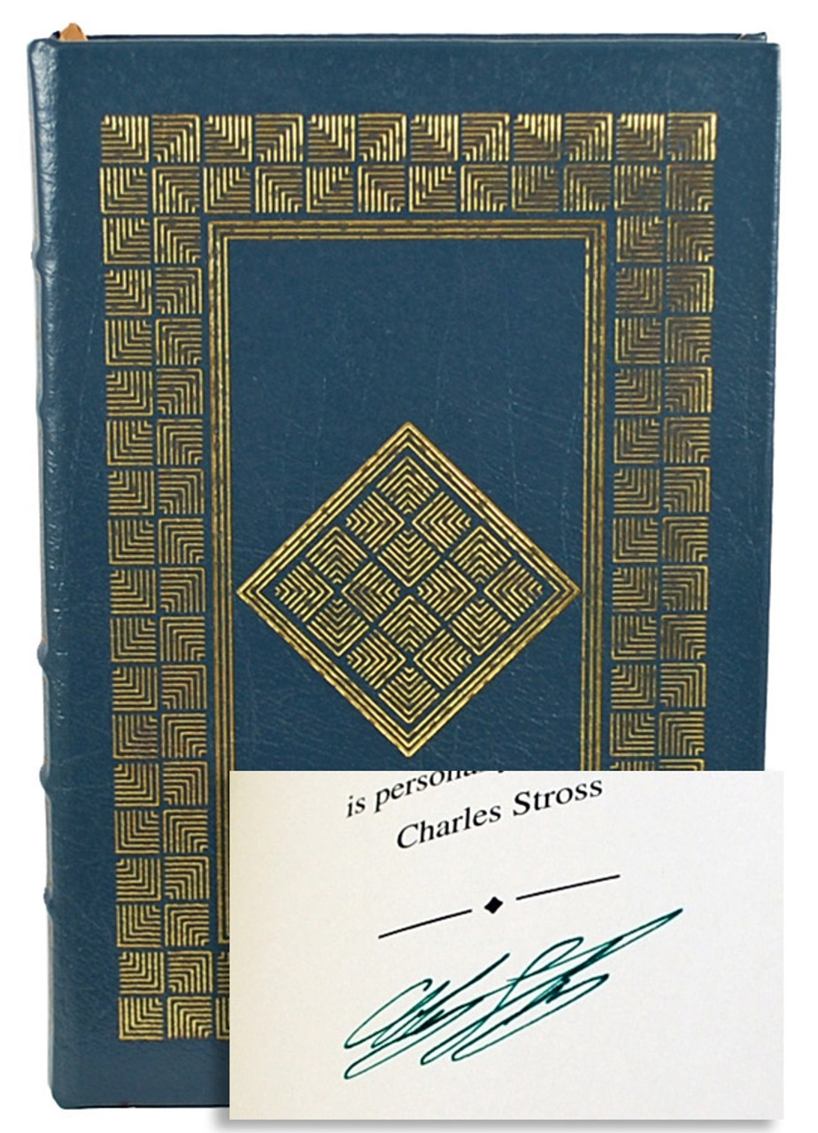 Easton Press Charles Stross Glasshouse Signed First Edition Leather Bound Book