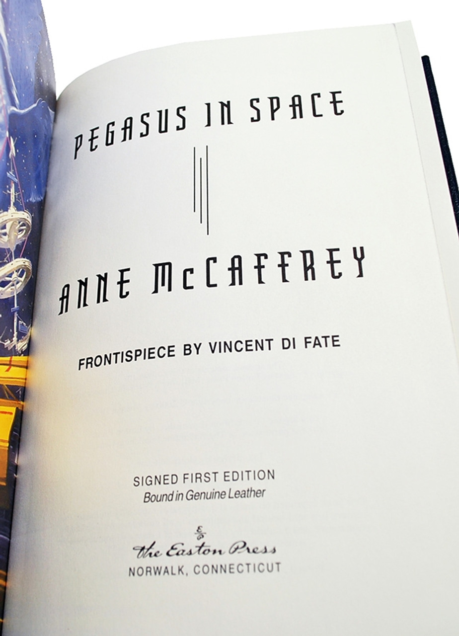 Easton Press Anne McCaffrey Pegasus in Space Signed First Edition Leather Bound Book