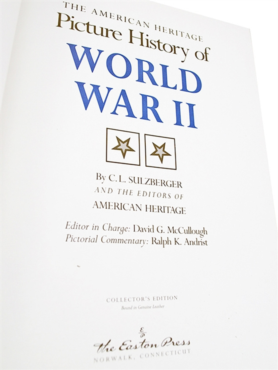 Easton Press "The American Heritage Picture History of War" 4 Volume Matching Set, Leather Bound Limited Collector's Edition [Very Fine]