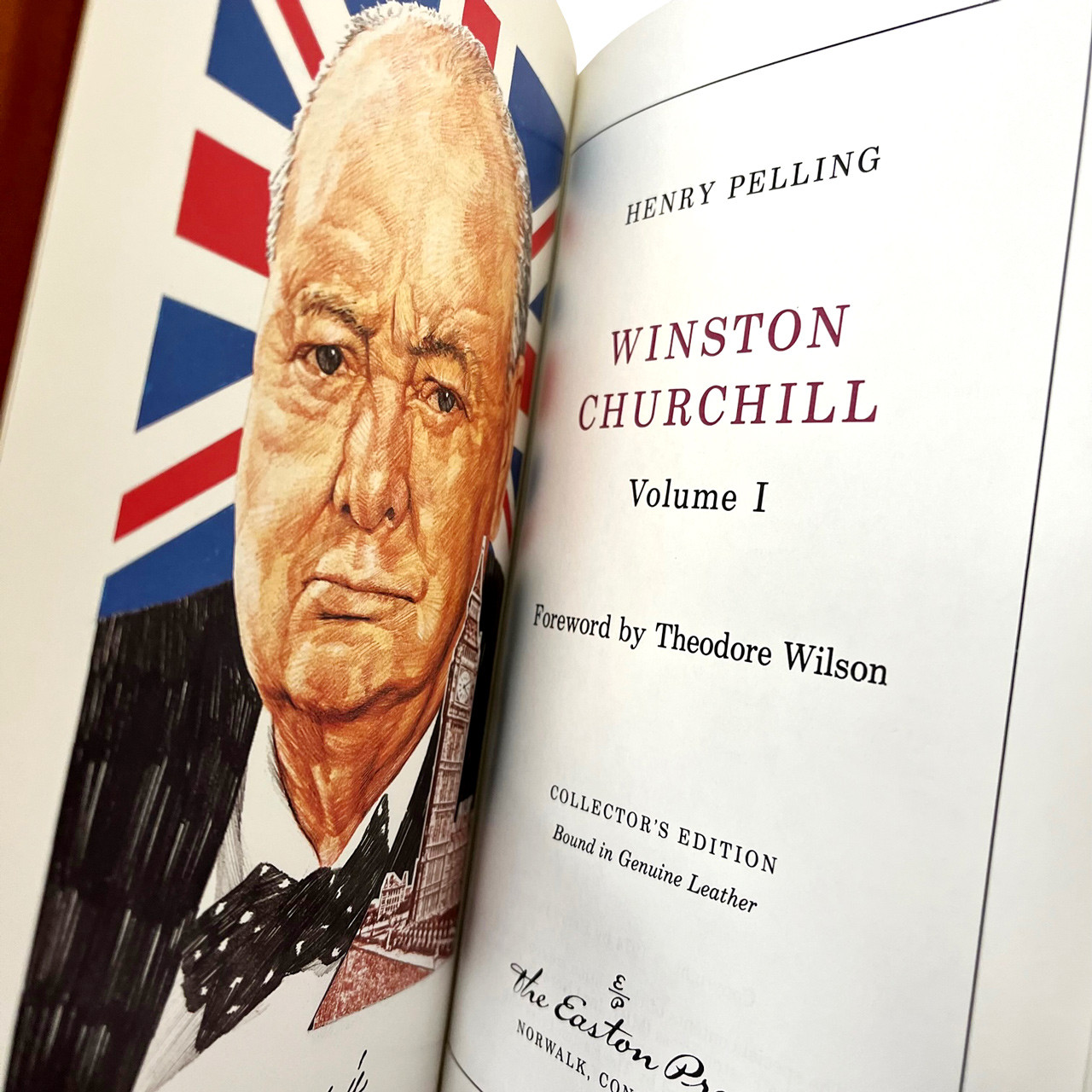 Henry Pelling  "Winston Churchill"  Two-Volume Limited Edition Set, Leather-Bound