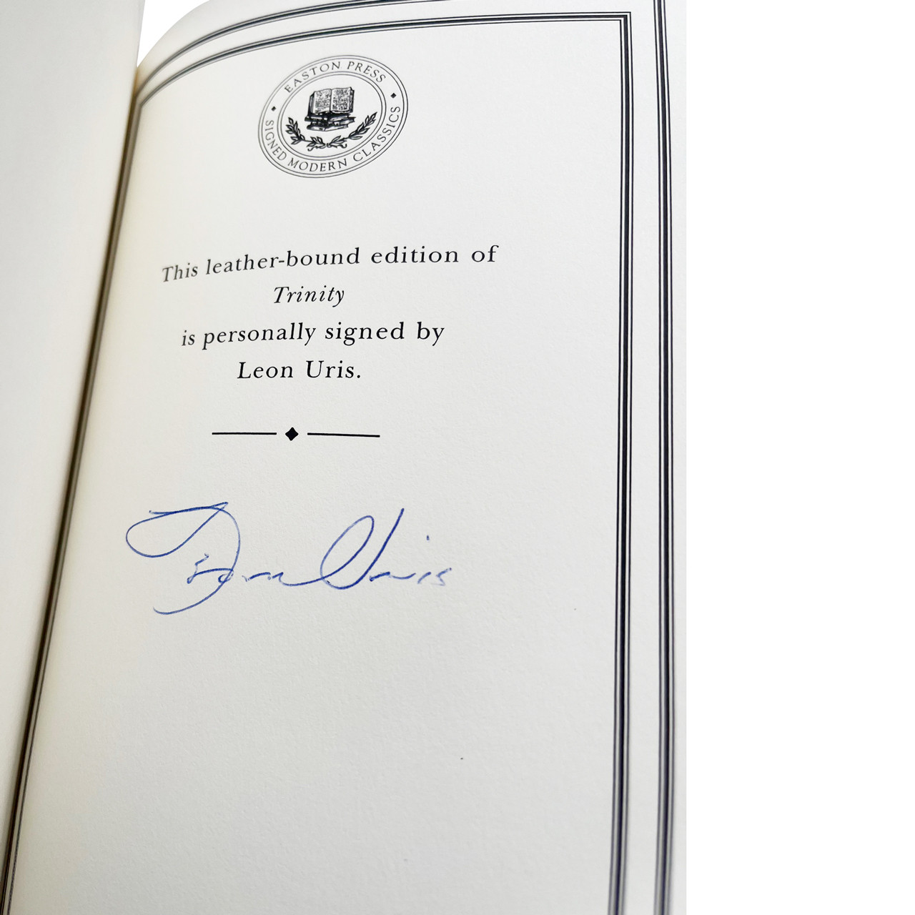 Leon Uris "Trinity" Signed Limited Edition w/COA and Collector's Notes [Very Fine]