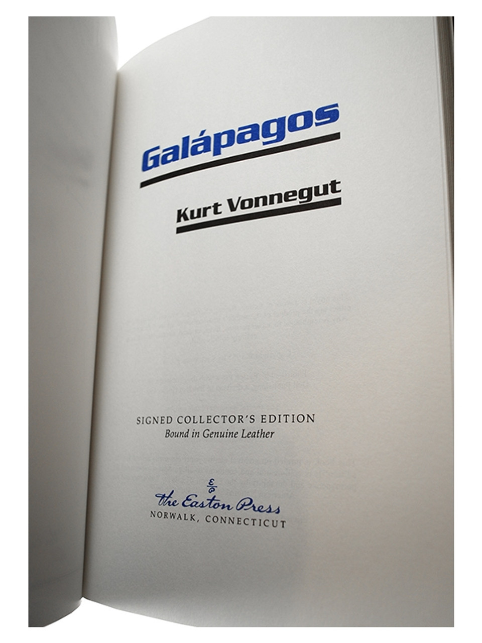 Signed by Vonnegut Galapagos Leather Bound Easton Press