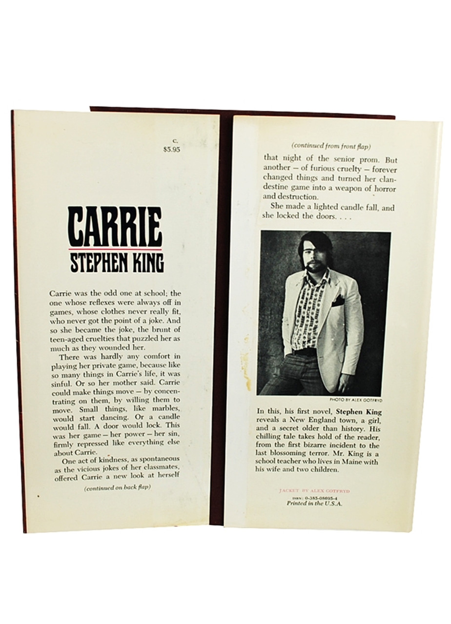 Stephen King "Carrie" Signed First Edition, First Printing, Fine/NF w/Tray Case
