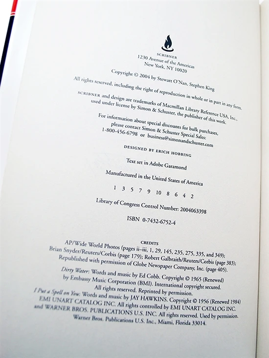 Stephen King, Stewart O'Nan "Faithful" Signed First Edition 1st/1st [Fine/Fine]
