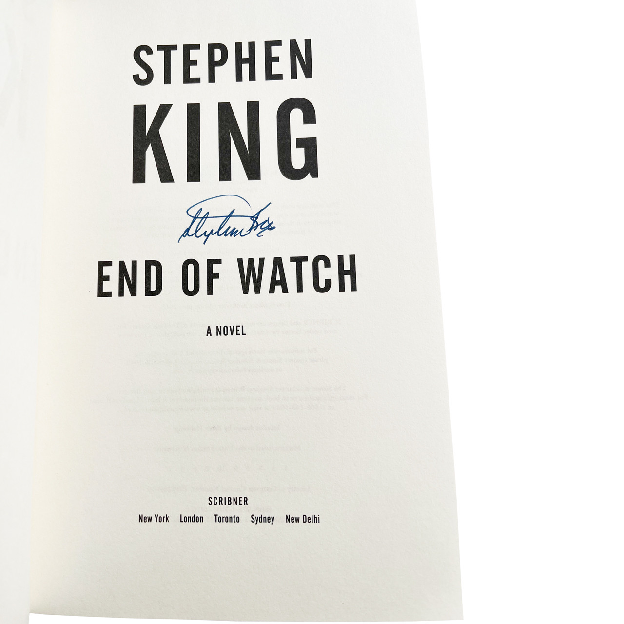 Stephen King "End Of Watch" Signed First Edition, First Printing w/COA