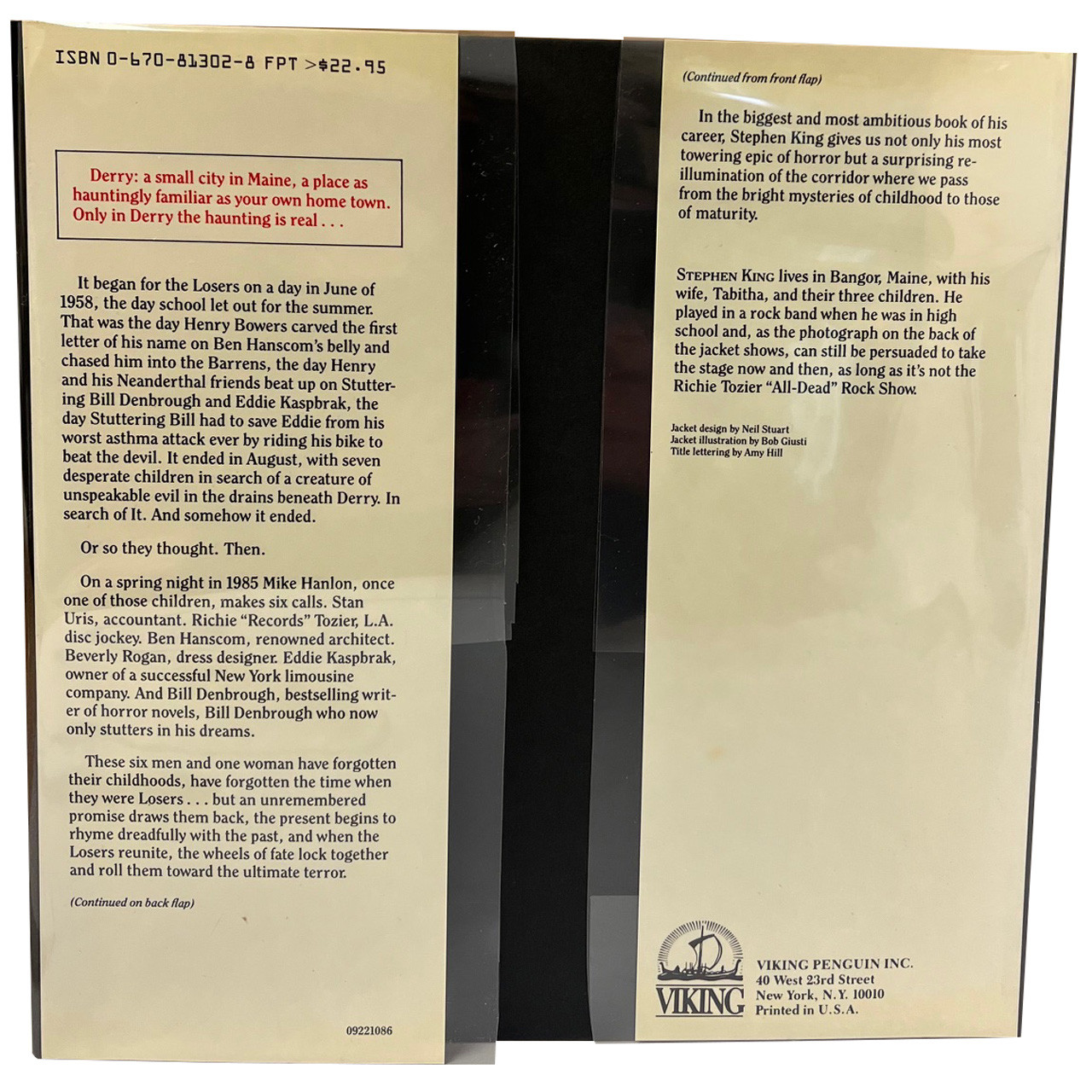 Stephen King "IT" Traycased Signed First Edition / First Printing w/COA, Proof Of Provenance