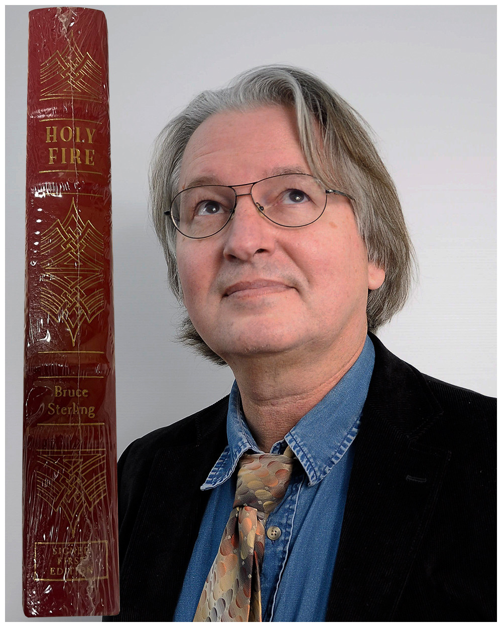 Bruce Sterling "Holy Fire" Signed First Edition, Leather Bound Collector's Edition w/COA [Sealed]