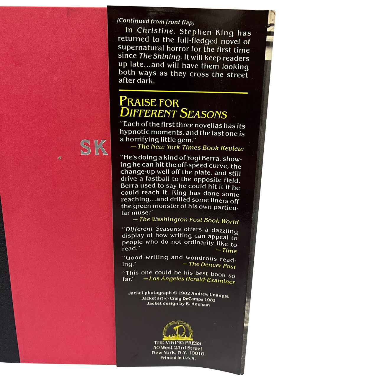 Stephen King "Christine" Slipcased First Edition, First Printing