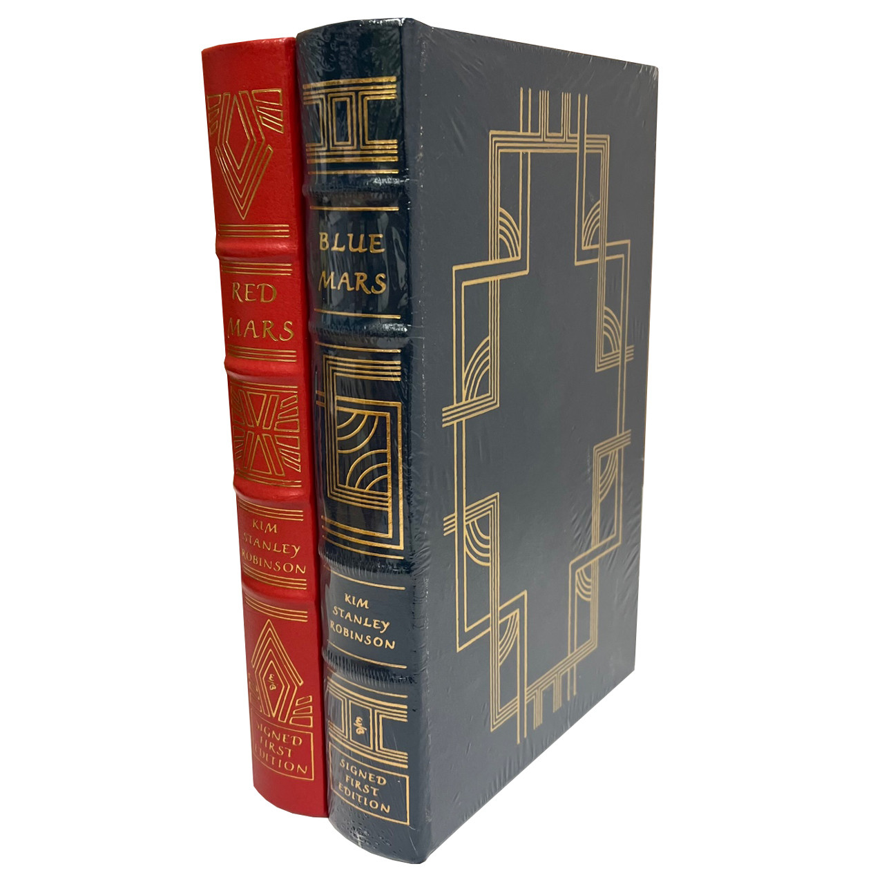 Kim Stanley Robinson "Red Mars" and "Blue Mars" 2-Volume Signed First Edition Matched Set, Leather Bound Limited Edition