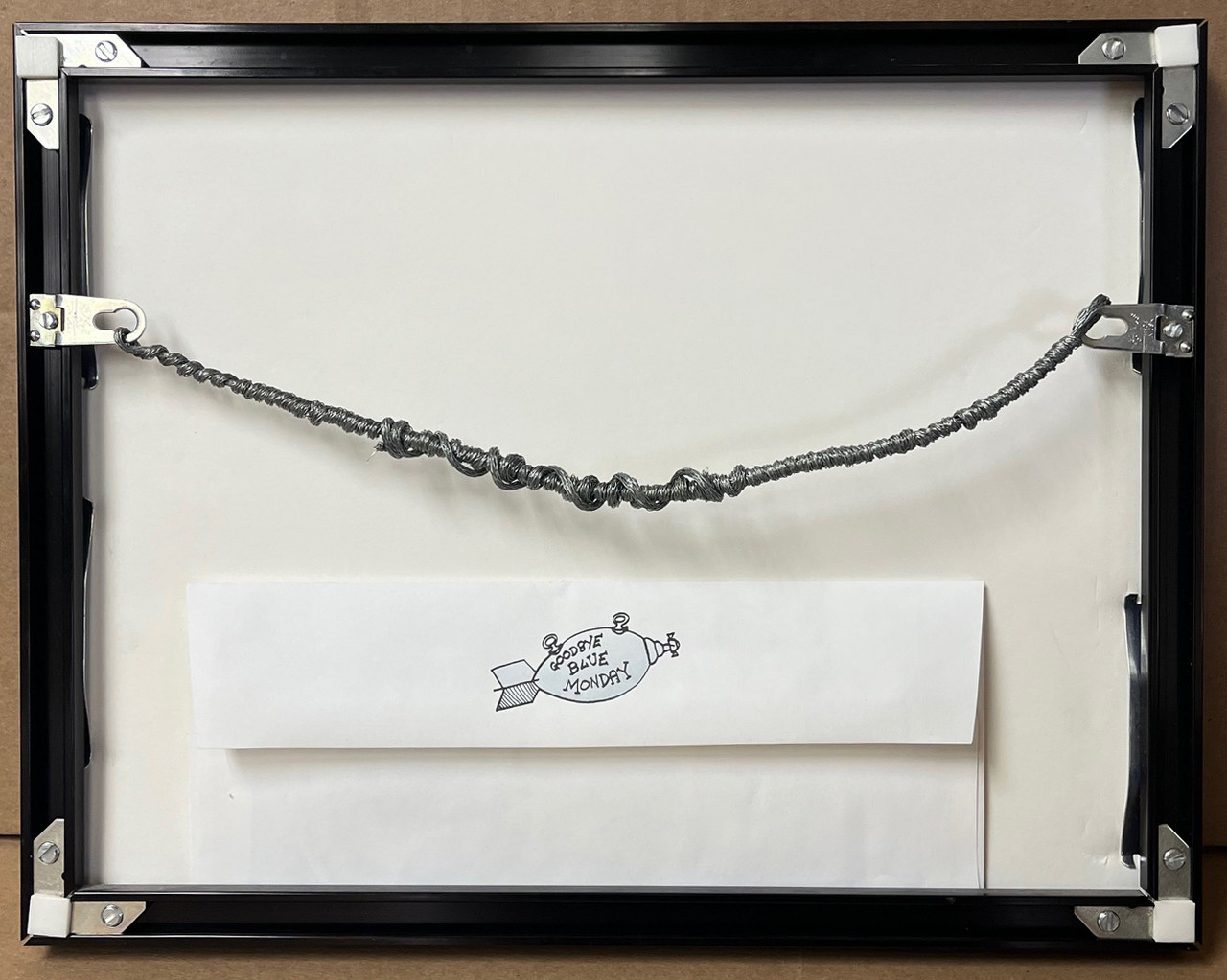 Kurt Vonnegut "ADIOS" or "Goodbye Blue Monday" Signed Limited Edition Silkscreen No. 482/700 , Double-matted and Framed Fine Art Print w/COA