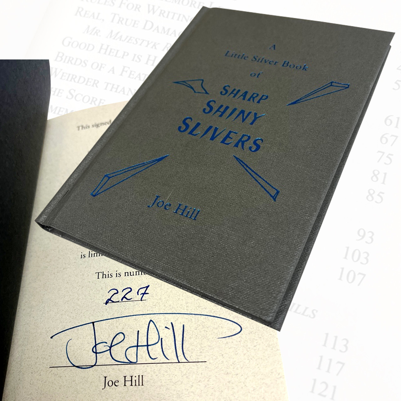 Joe Hill "A Little Silver Book of Sharp Shiny Slivers" Signed Limited Edition of 500 [Very Fine]