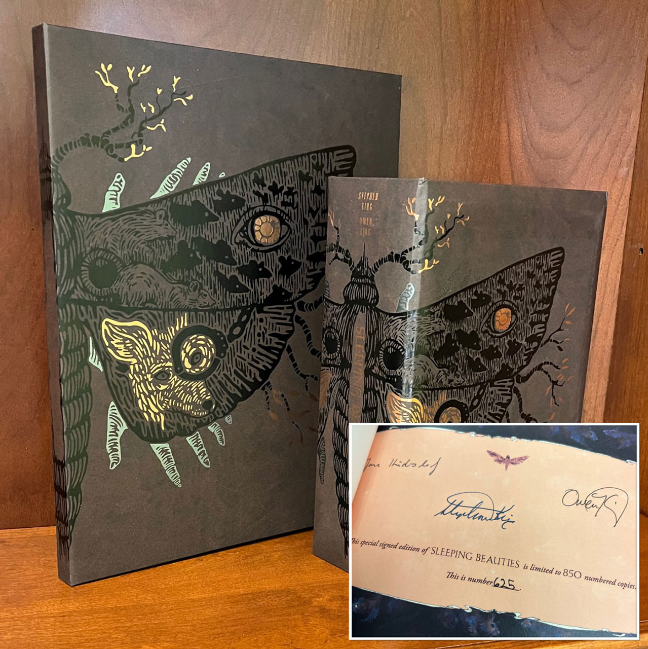 Stephen King and Owen King "Sleeping Beauties" Traycased Signed Limited Edition No. 625 of 850 w/Artwork Portfolio S/L No. 251 of 850 [Very Fine]