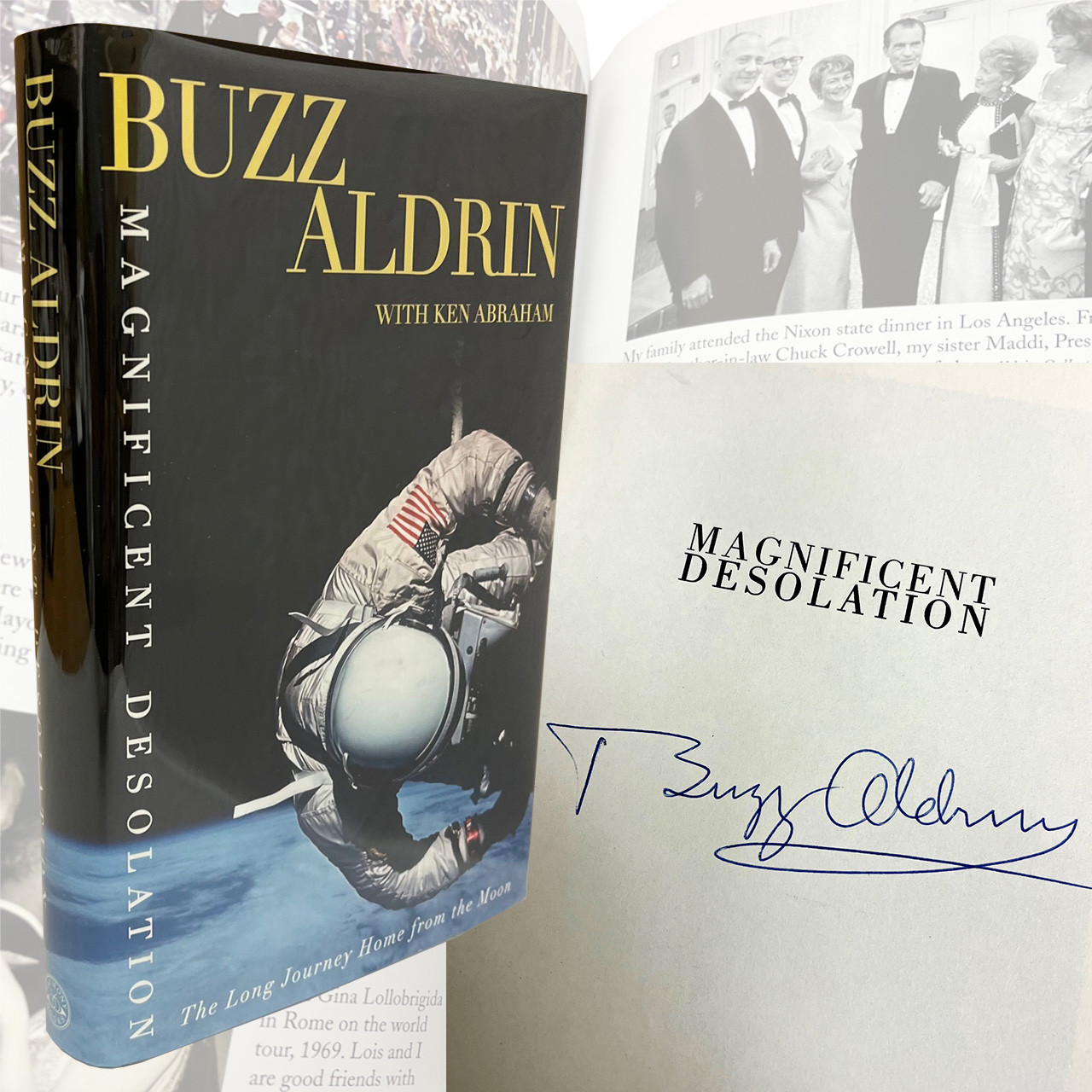 Buzz Aldrin "Magnificent Desolation" Signed First Edition w/COA (Signed by Buzz Aldrin, one of the first men to walk on the  moon)