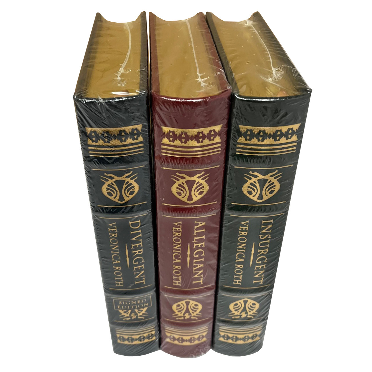 Veronica Roth "The Divergent Trilogy" Signed Limited Edition, Leather Bound 3-Vol Complete Matching Set [Sealed]