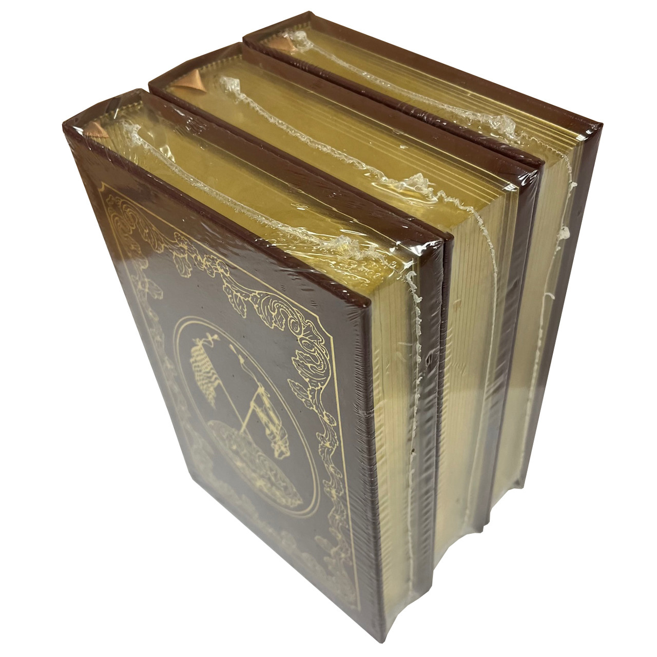 John Jakes "North & South Trilogy" Signed Limited Edition, Leather Bound 3-Vol Complete Matching Set w/COA [Sealed]