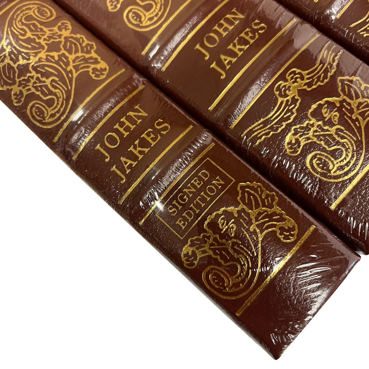 John Jakes "North & South Trilogy" Signed Limited Edition, Leather Bound 3-Vol Complete Matching Set w/COA [Sealed]