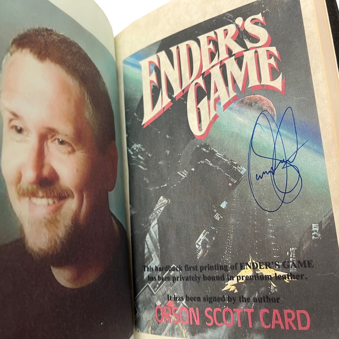 Orson Scott Card "Ender's Game" 2-Volume Slipcased Signed First Edition, Leather-Bound, First TOR Printing 1985, Analog Magazine 1977 w/COA