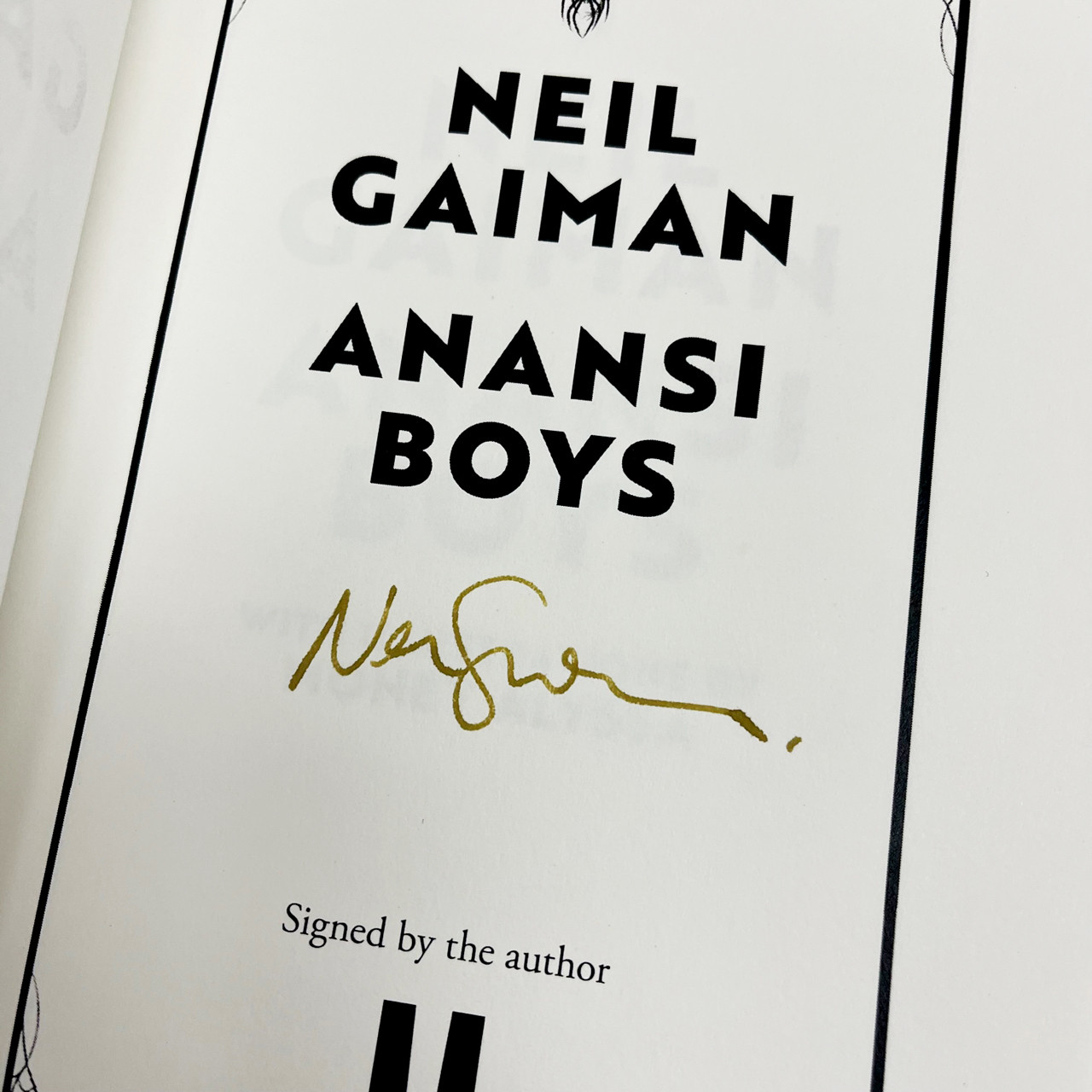 Neil Gaiman "Anansi Boys" UK Signed Limited Edition, Deluxe Illustrated Edition w/Artwork  [Sealed]