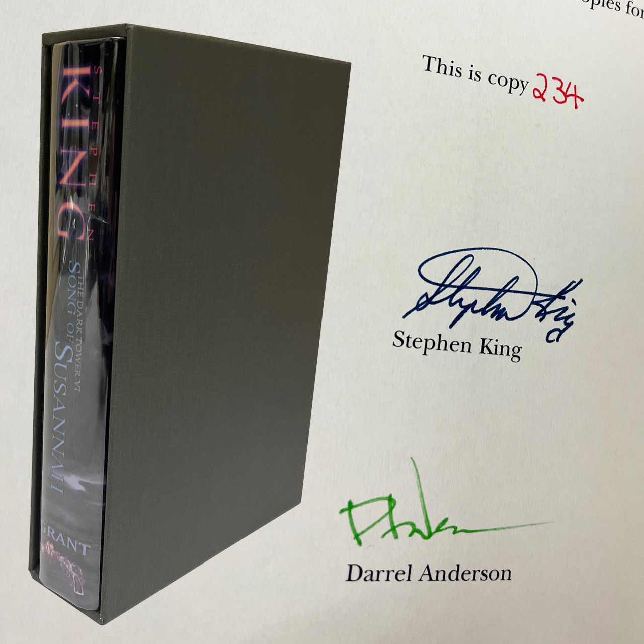 Stephen King "The Dark Tower" Volumes III-VII, "The Little Sisters Of Eluria", "The Wind Through The Keyhole", Signed Limited Edition No. 234, Matching Numbers Set, 9 Books In 12 Volumes