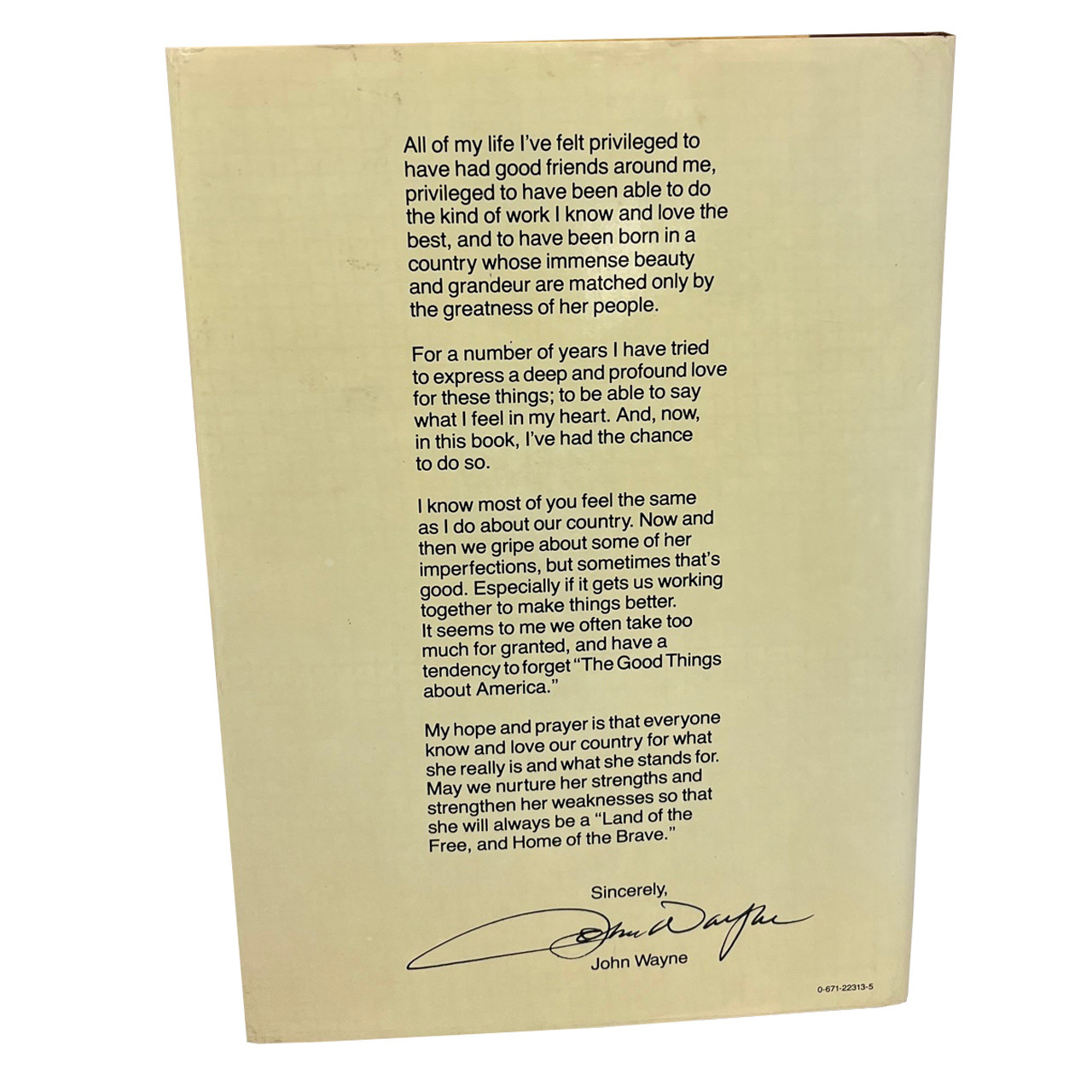 John Wayne "America, Why I Love Her" Tray-cased Signed First Edition, First Printing w/COA