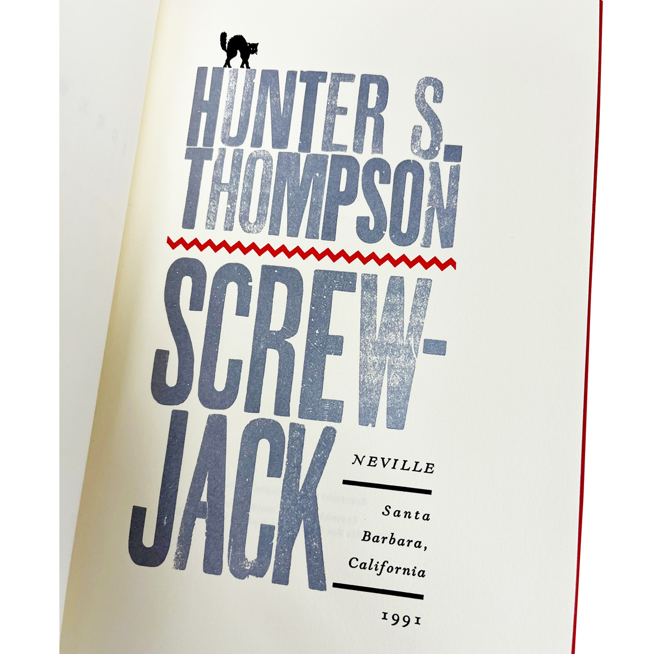 Hunter S. Thompson "Screwjack" Signed Limited Edition No. 157 of 300 [Very Fine]