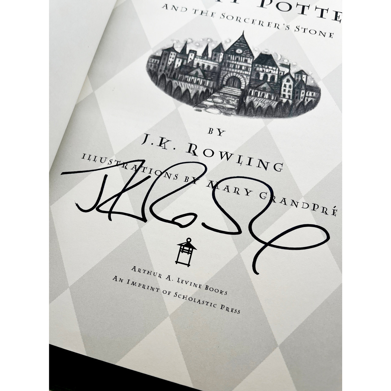 J.K. Rowling "Harry Potter and the Sorcerer's Stone" Traycased Signed First Edition/Later Printing W/COA , Provenance from Book Signing Event [Fine/Fine]