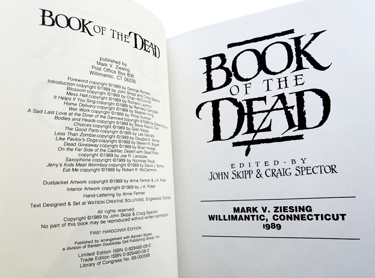 "Book Of The Dead" Slipcased Signed Limited Edition No. 390 of 500 [Fine/Fine]