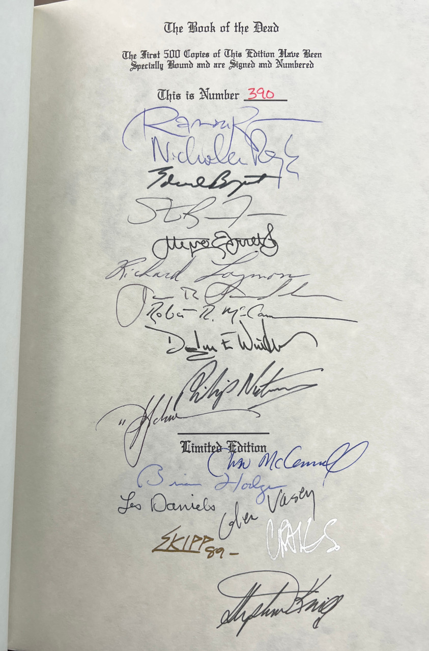"Book Of The Dead" Slipcased Signed Limited Edition No. 390 of 500 [Fine/Fine]