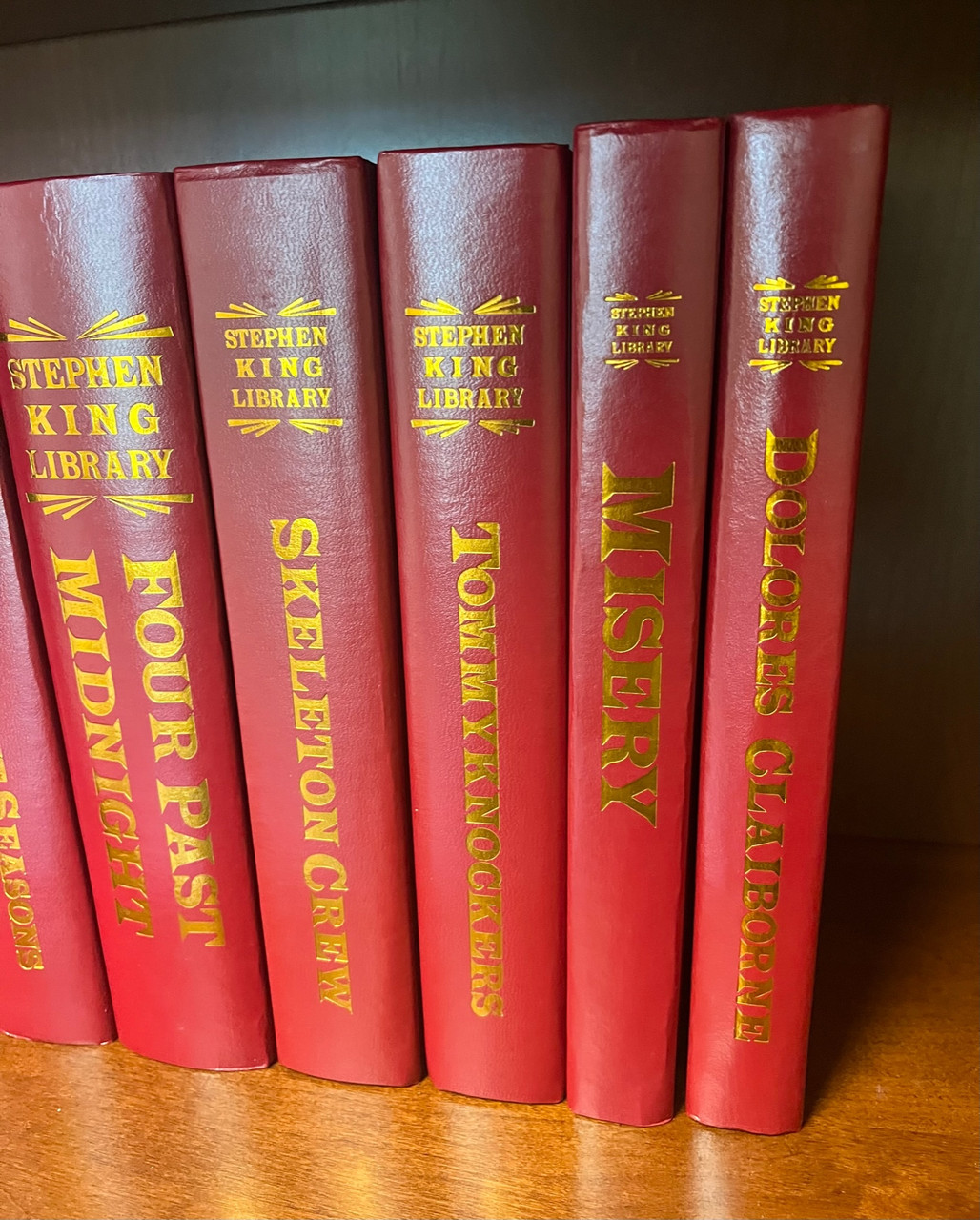 Stephen King "The Red Leather Library" Collection, Matching 22-Volume Set [Fine/NF+]