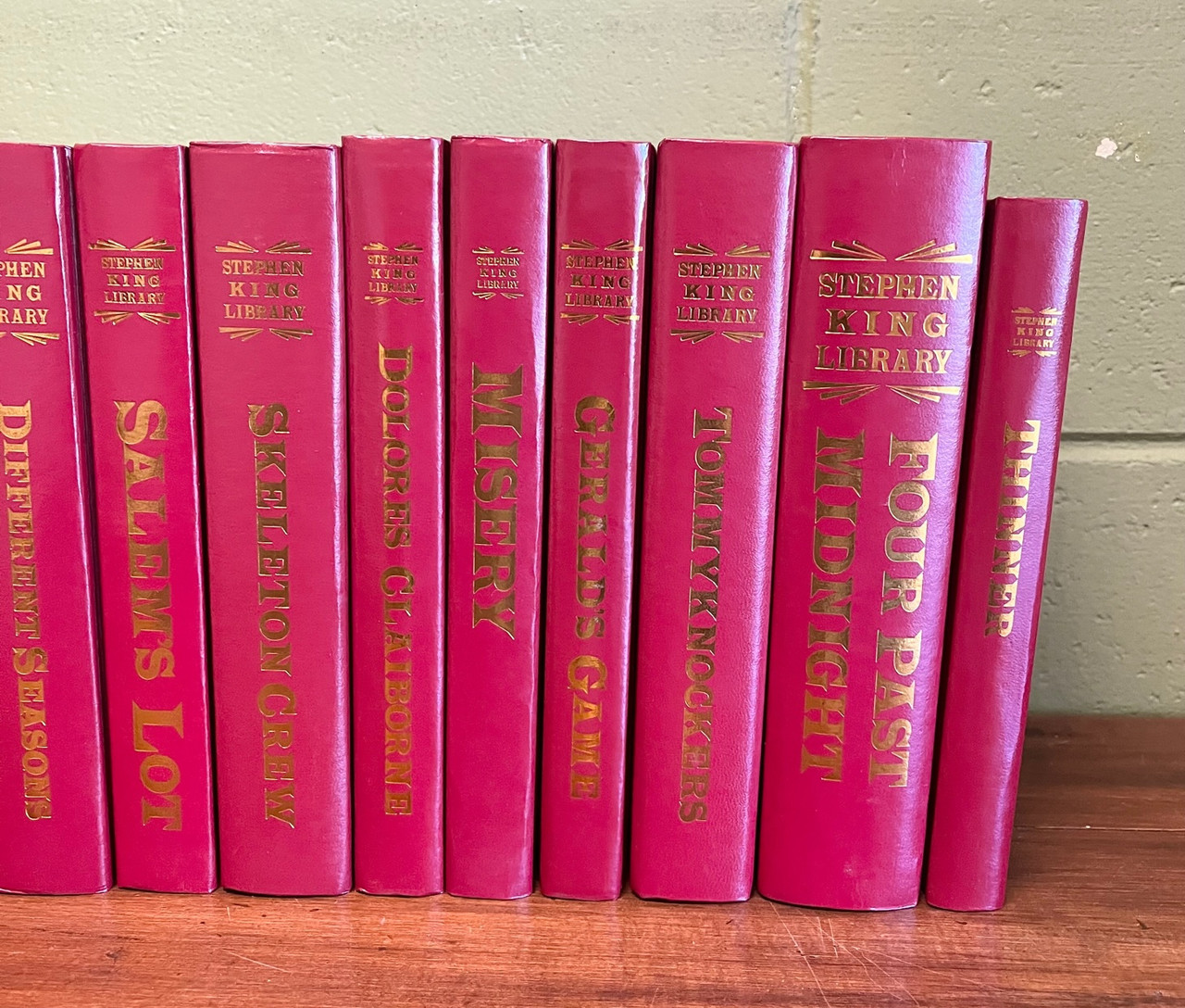 Stephen King "The Red Leather Library" Collection, Matching 22-Volume Set [Fine/NF+]