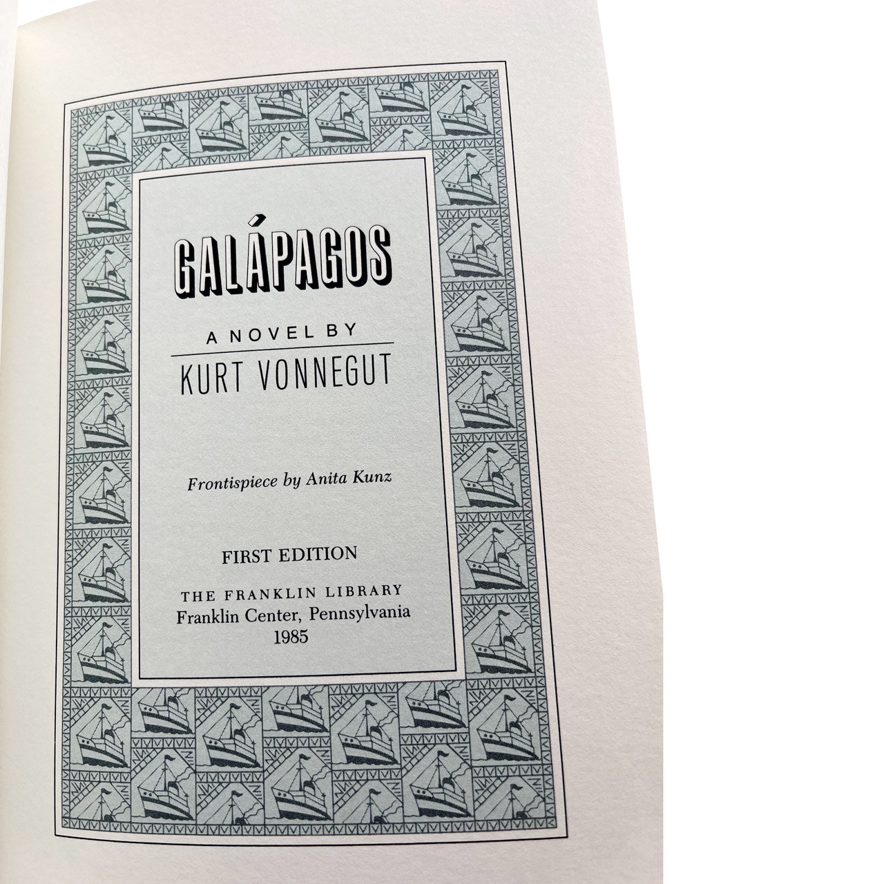 Kurt Vonnegut "Galapagos" Signed  First Edition, Leather-Bound Collector's Edition [Sealed]
