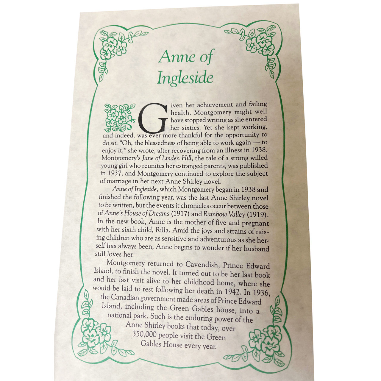 L. M. Montgomery "Anne of Green Gables" Illustrated Limited Edition, Leather Bound 8-Vol Complete Matching Set