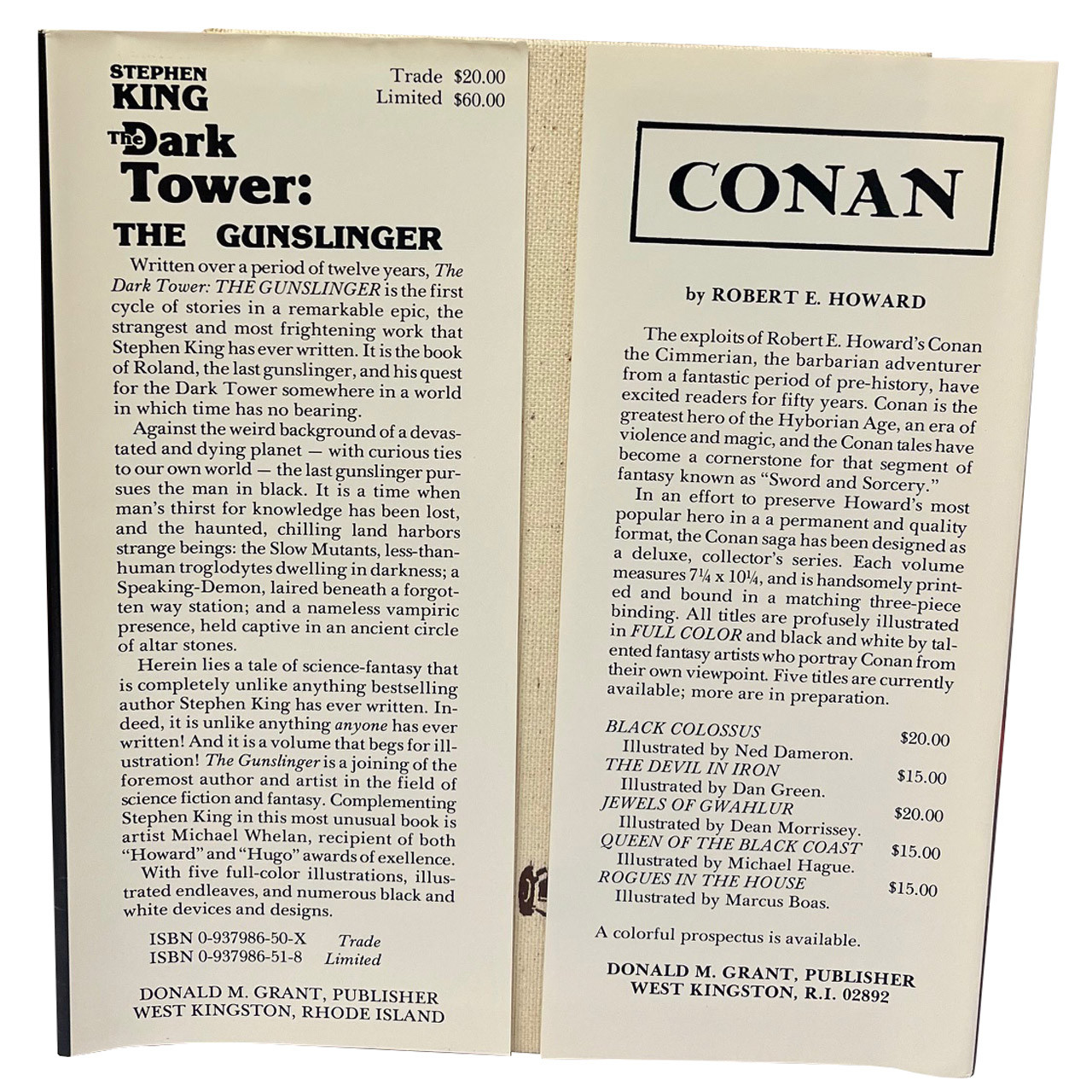 Stephen King "The Dark Tower: The Gunslinger" Signed Letterd Edition,  "The Cycle of the Werewolf" Signed First Edition, Association Collection w/Provenance