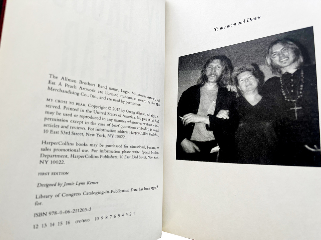 Gregg Allman "My Cross To Bear" Signed First Edition/ First Printing w/COA + Bonus Items