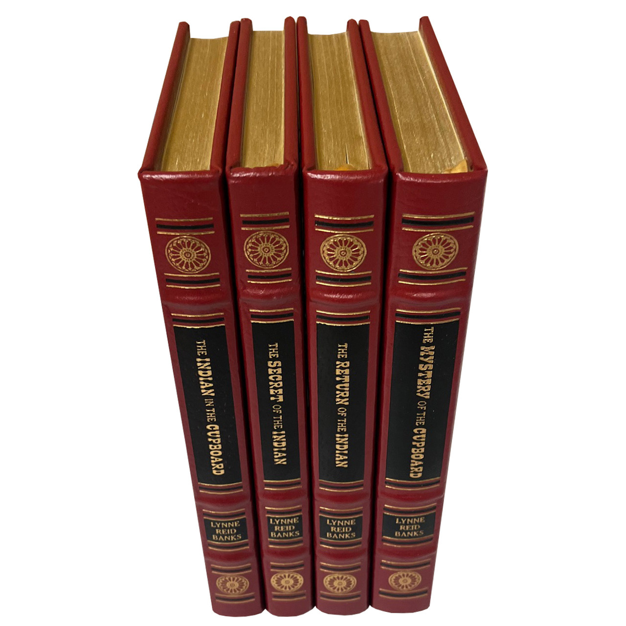 Lynn Reid Banks "The Indian In The Cupboard Series" Leather-Bound Limited Edition, 4-Vol. Complete Matching Set