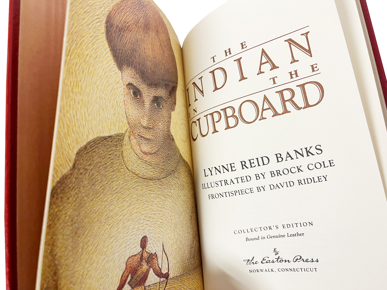 Lynn Reid Banks "The Indian In The Cupboard Series" Leather-Bound Limited Edition, 4-Vol. Complete Matching Set