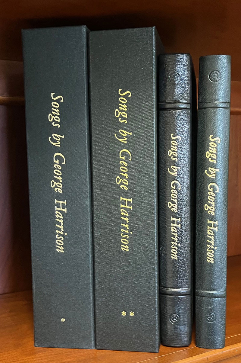"Songs by George Harrison" Book & Record Set, Deluxe Signed Limited Edition, Leather-Bound 2-Volume Matching Set No.133 of 2,500