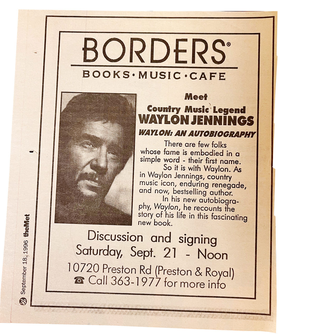 Waylon Jennings "Waylon: An Autobiography" Signed First Edition, First Printing w/COA [Very Fine]