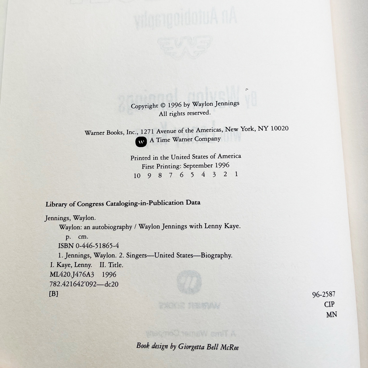Waylon Jennings "Waylon: An Autobiography" Signed First Edition, First Printing w/COA [Very Fine]