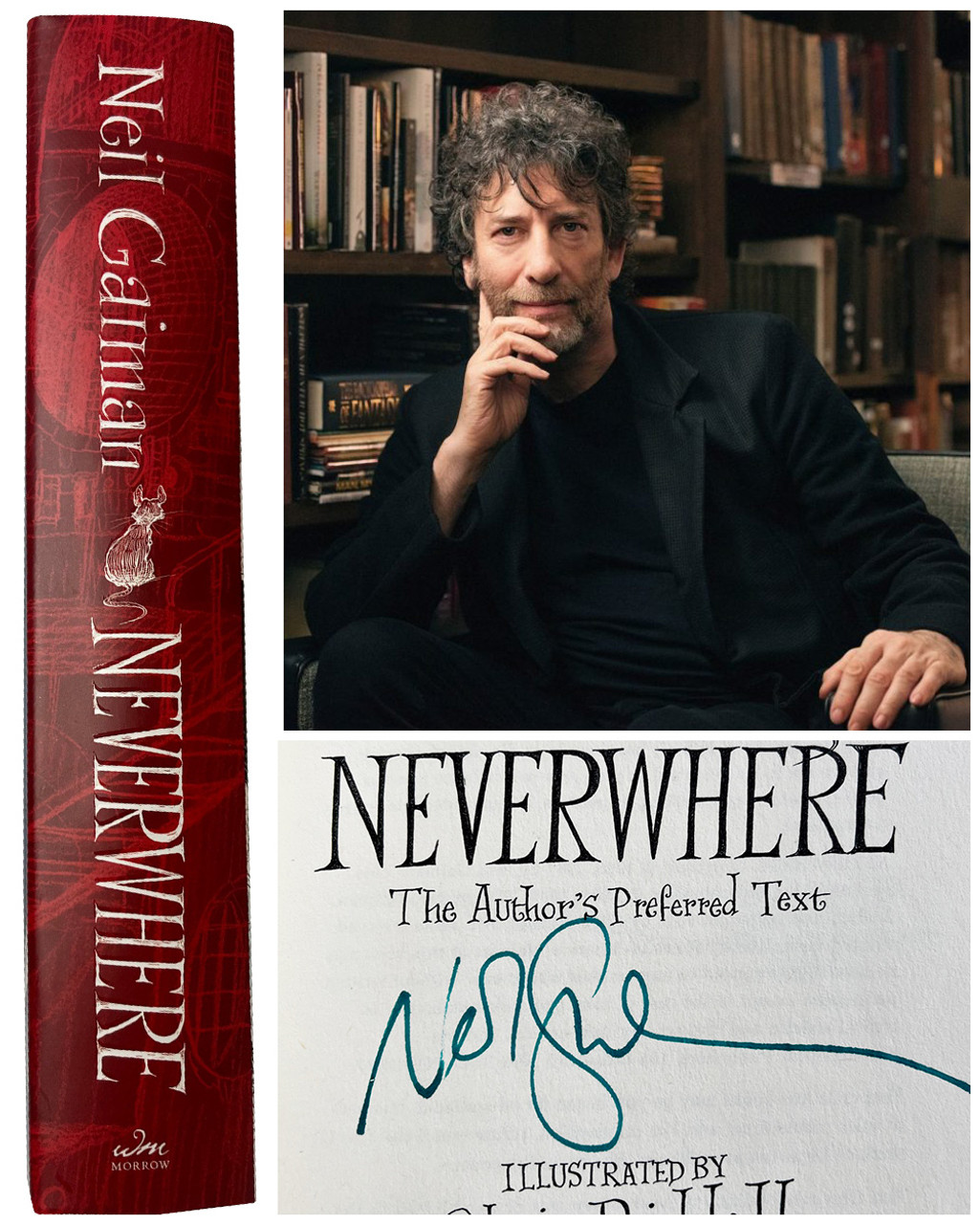 Neil Gaiman "Neverwhere" Signed Illustrated Edition, First Edition, Later Printing w/COA [Very Fine]