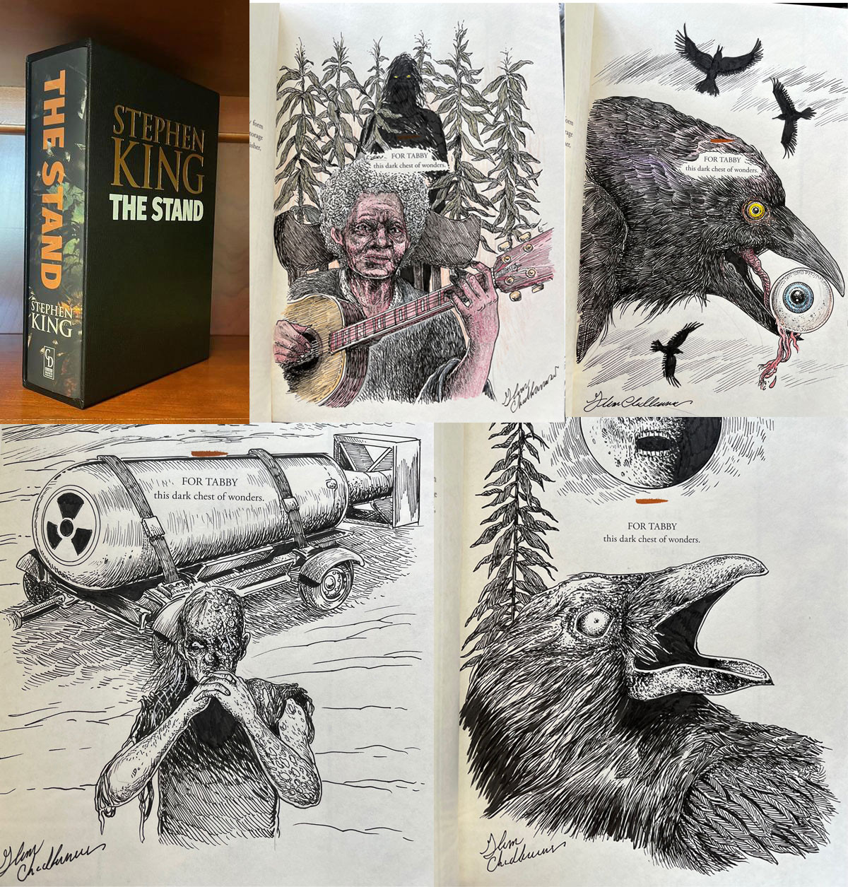 Stephen King "The Stand" Slipcased Deluxe Limited Gift Edition, Signed & Remarqued by Glenn Chadbourne w/COA