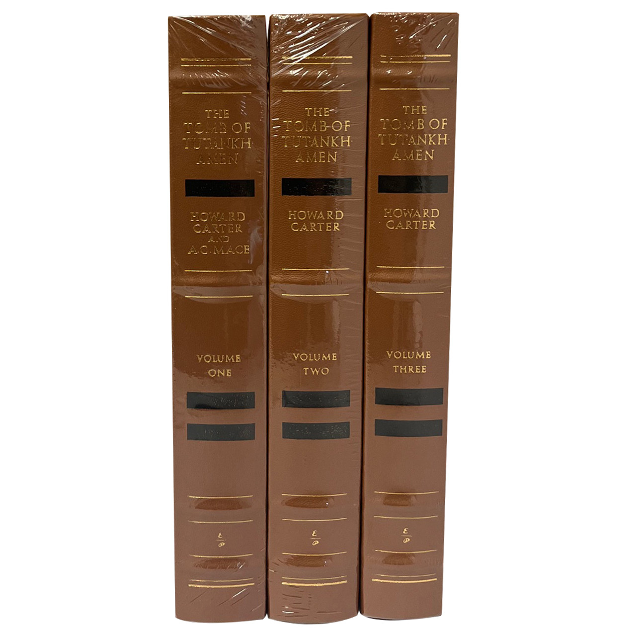 Howard Carter "The Tomb of Tutankhamen" 3-Volume Matching Set, Leather-Bound Limited Edition [Sealed]