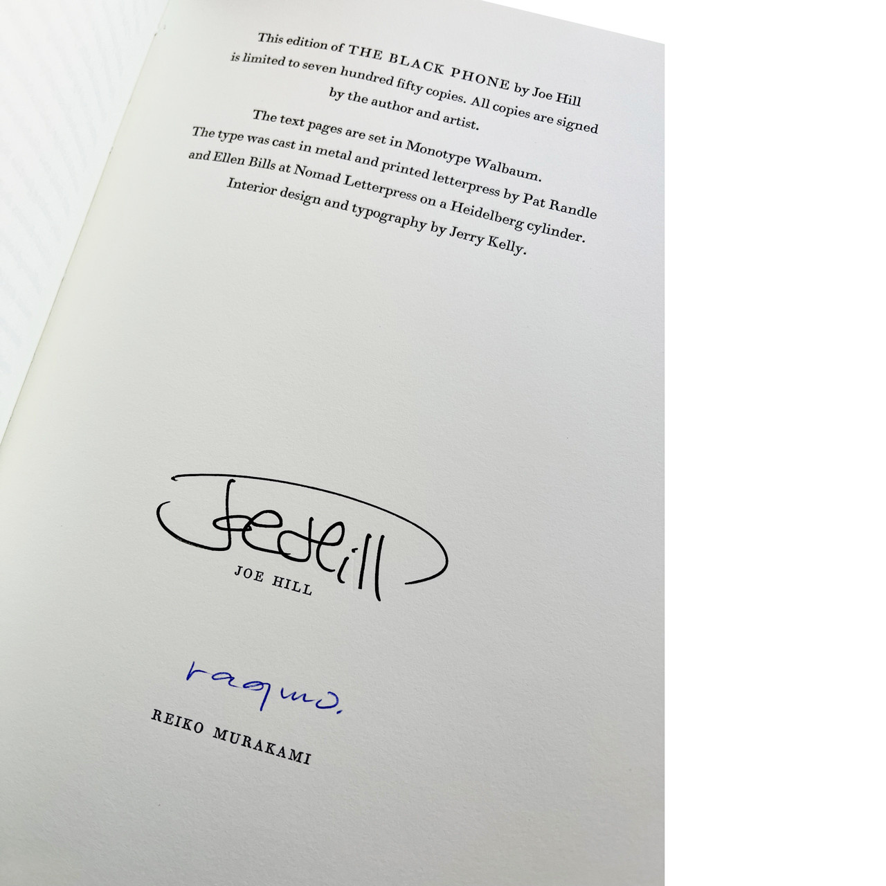 Joe Hill "The Black Phone" Signed Limited Edition of 750, Classic Edition [Sealed]