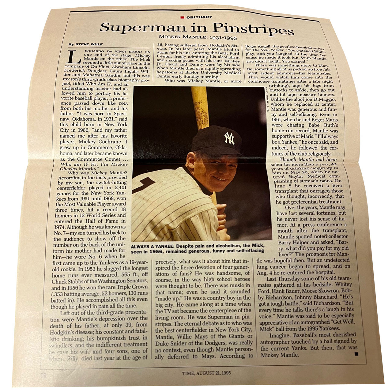 Mickey Mantle "The Mick" Signed First Edition, First Printing w/COA, Book Signing Event Photos, Flyer