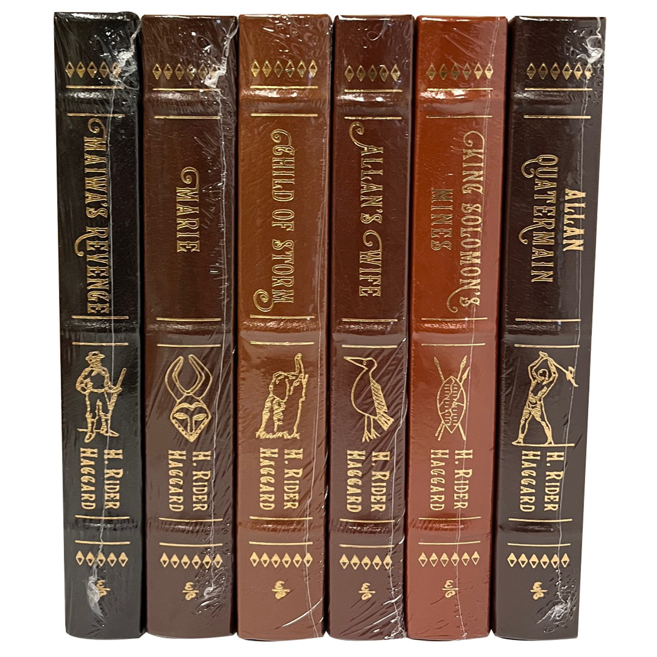 H. Rider Haggard "King Solomon’s Mines" 6-Volume Matching Set, Leather-Bound Limited Edition [Sealed]