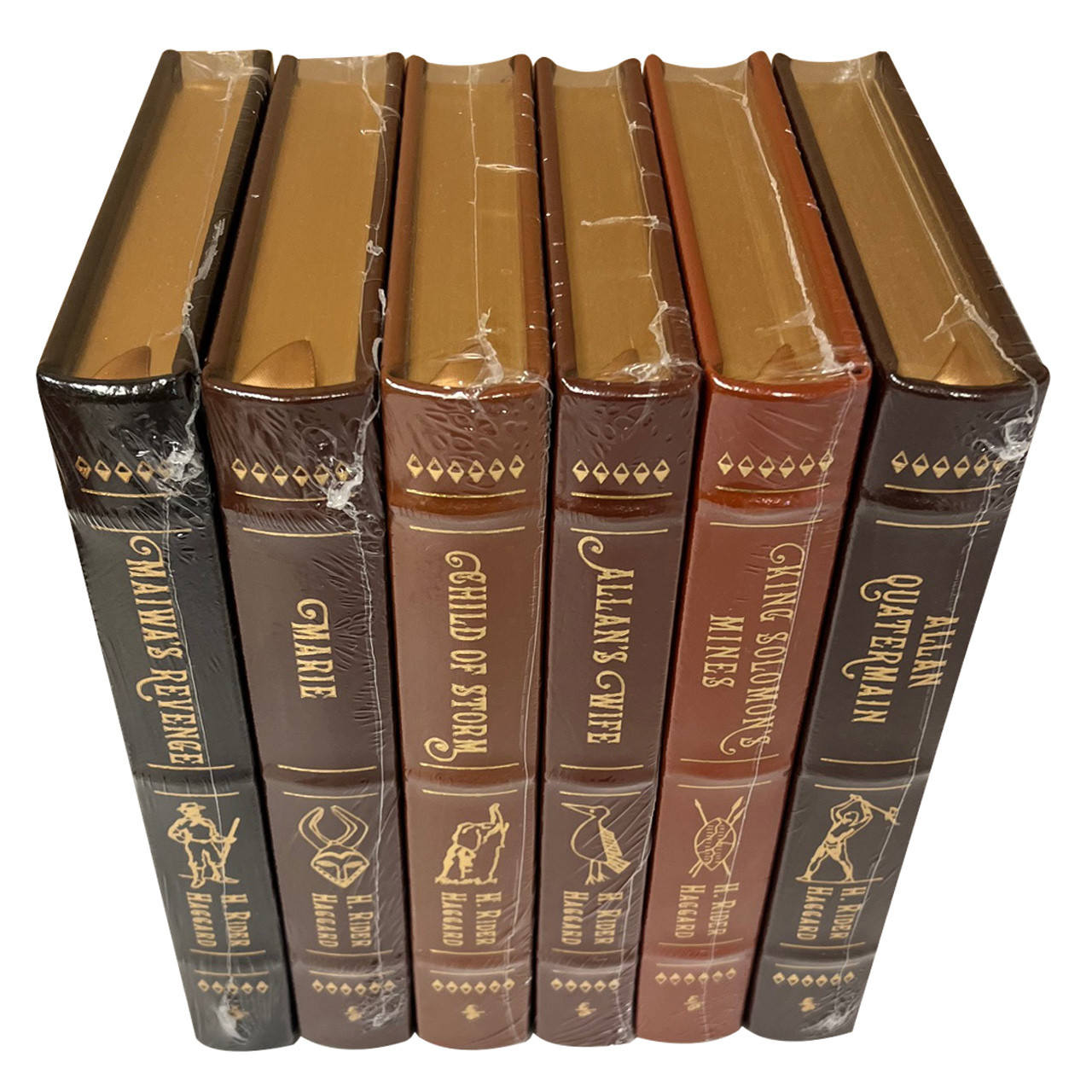 H. Rider Haggard "King Solomon’s Mines" 6-Volume Matching Set, Leather-Bound Limited Edition [Sealed]