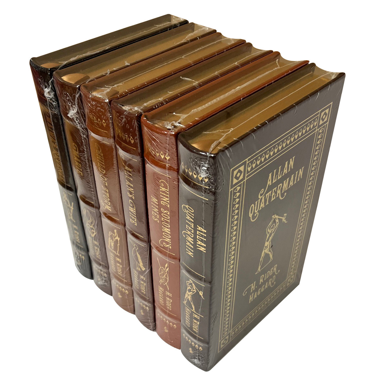 H. Rider Haggard "King Solomon’s Mines" 6-Volume Matching Set, Leather-Bound Limited Edition [Sealed]