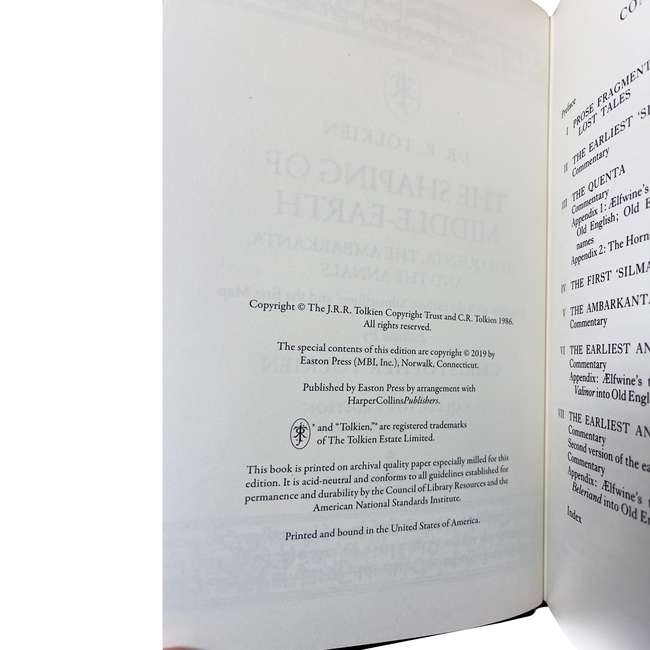 J.R.R. Tolkien "The Shaping Of Middle-Earth" Limited Edition, Leather-Bound Collector's Edition