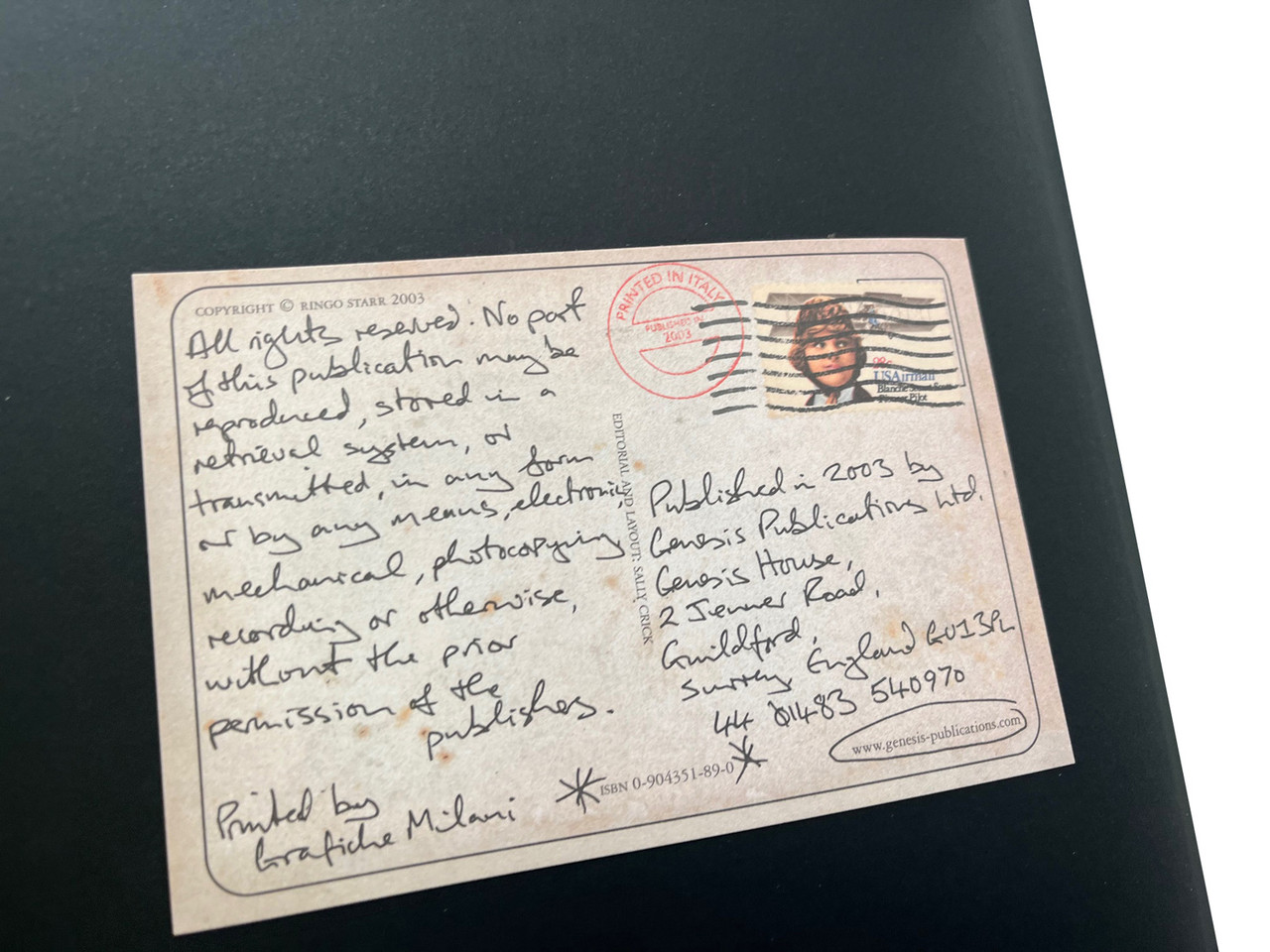 Ringo Starr "Postcards From The Boys" Signed Limited Deluxe Edition No. 307 of 350 [Very Fine]